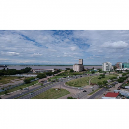 VENTA DEPARTAMENTO Oportunidad TRES DORMITORIOS vista al rio- Edificio de categoria en construccion.  Amplios balcones. Amenities. Cochera.  Av Candido Carballo 410
