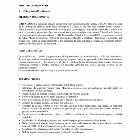 VENTA DEPARTAMENTO SEMIPISO UN DORMITORIO frente al parque Independencia - Patio, balcon - Av. Pellegrini 2632