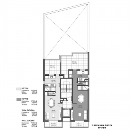 VENTA DEPARTAMENTO SEMIPISO UN DORMITORIO frente al parque Independencia - Patio, balcon - Av. Pellegrini 2632