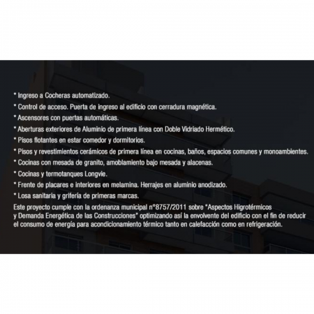 VENTA Monoambiente en BARRIO MARTIN - Amenities - PROXIMA ENTREGA