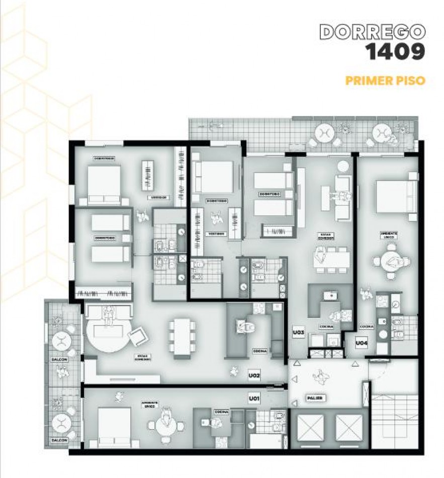 EN VENTA - TRES DORMITORIOS, BALCON CON PARRILLERO AL FRENTE - AMENITIES - Dorrego y 9 de Julio