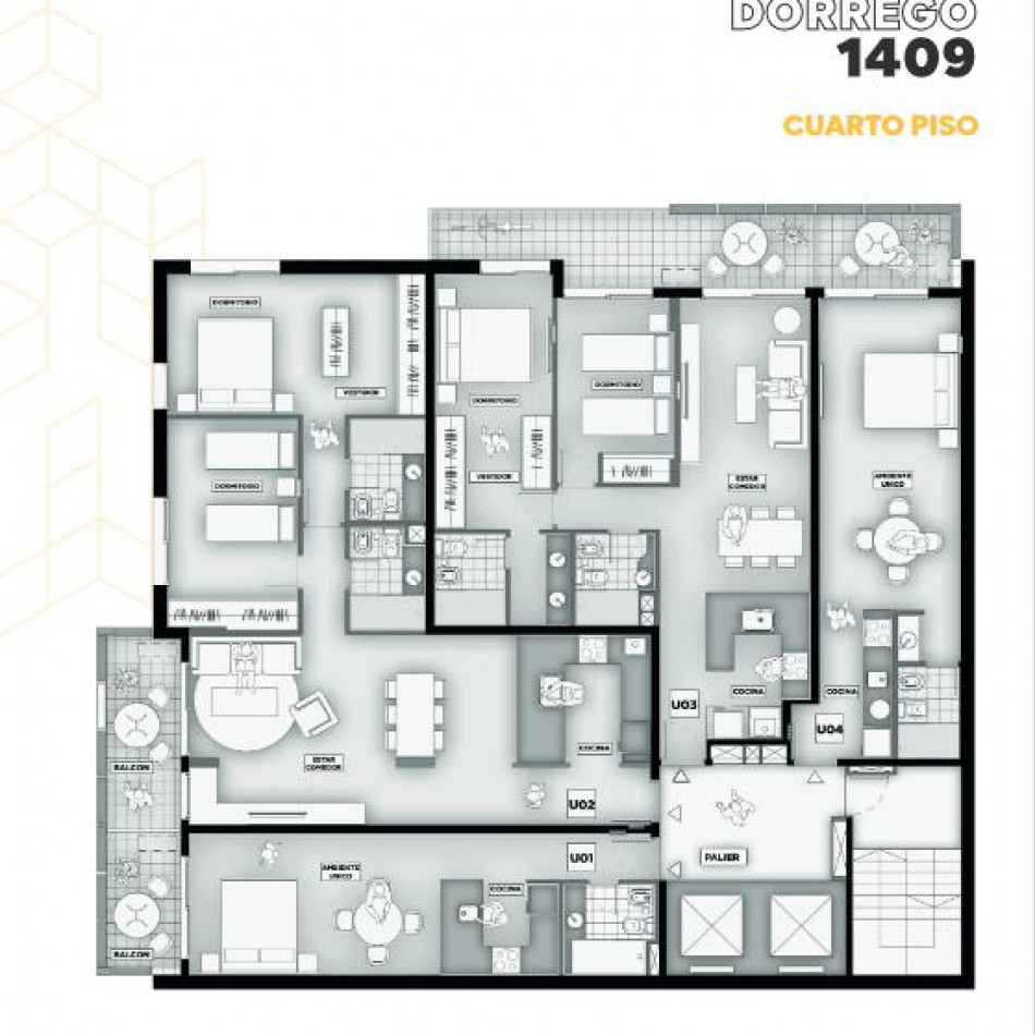 EN VENTA - TRES DORMITORIOS, BALCON CON PARRILLERO AL FRENTE - AMENITIES - Dorrego y 9 de Julio