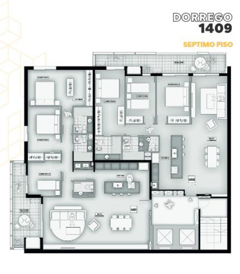 EN VENTA - TRES DORMITORIOS, BALCON CON PARRILLERO AL FRENTE - AMENITIES - Dorrego y 9 de Julio