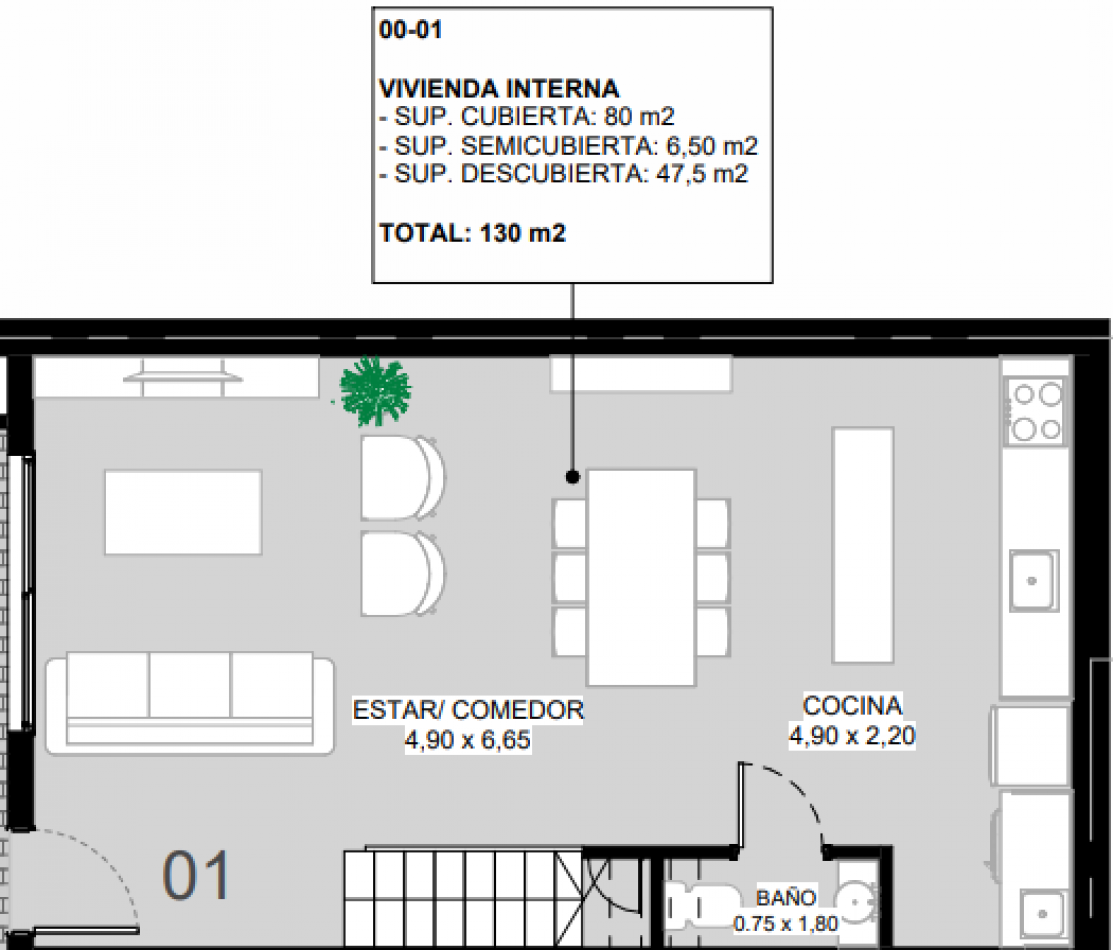EN VENTA CASA TIPO DUPLEX EN DESARROLLO. 2 DORMITORIOS CON AMENITIES. Moreno 1151