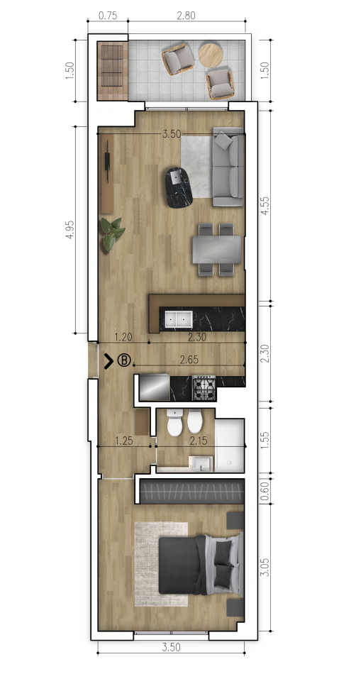 A estrenar - 1 dormitorio, balcon con parrillero - Amenities - Ciudad de San Lorenzo