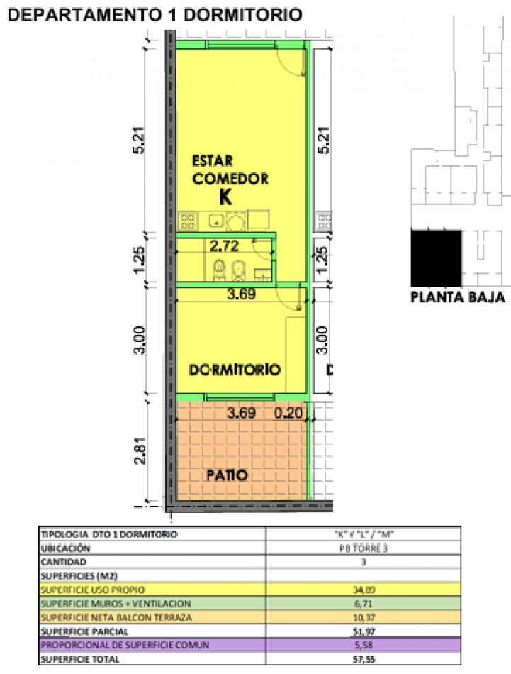 Oportunidad en BARRIO MARTIN - Depto UN DORMITORIO - FINANCIACION