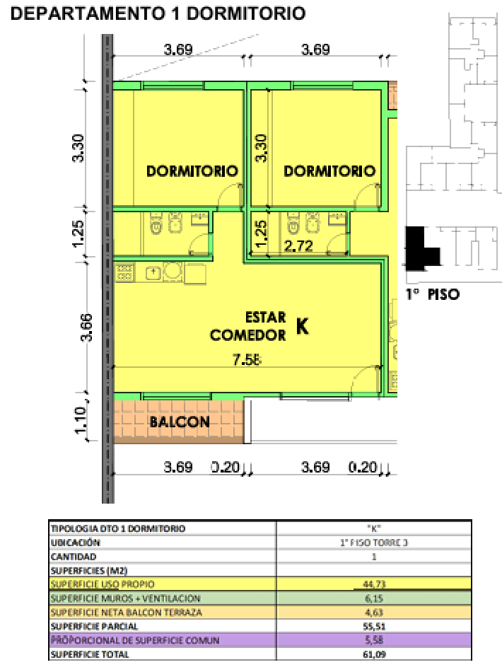 Oportunidad en BARRIO MARTIN - Depto UN DORMITORIO - FINANCIACION