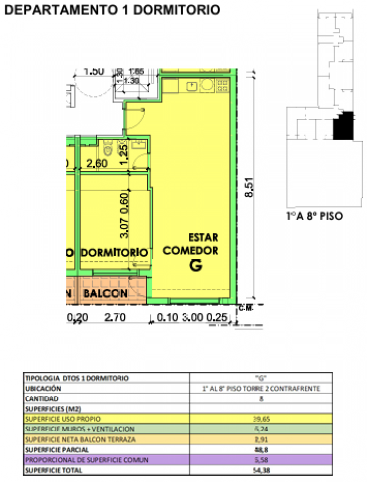 Oportunidad en BARRIO MARTIN - Depto UN DORMITORIO - FINANCIACION