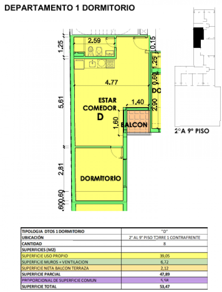 Oportunidad en BARRIO MARTIN - Depto UN DORMITORIO - FINANCIACION