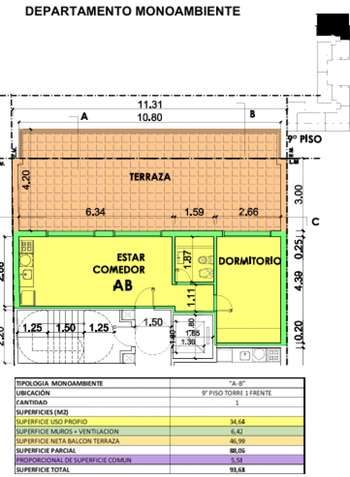 Oportunidad BARRIO MARTIN - MONOAMBIENTE - FINANCIACION!