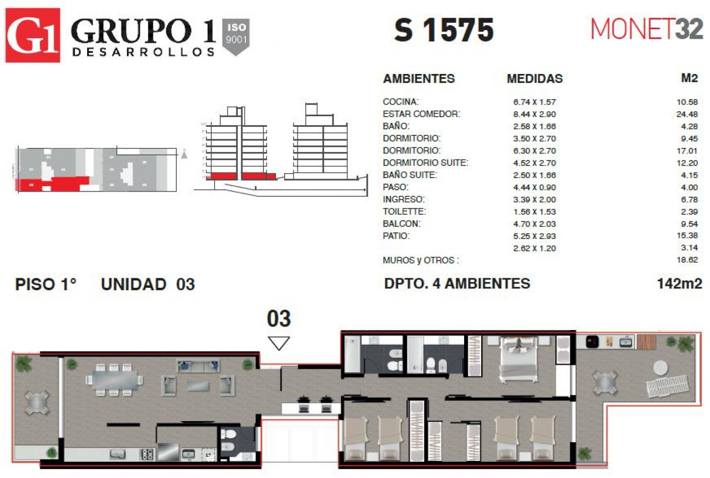TRES DORMITORIOS PREMIUM CENTRICO - AMENITIES - FINANCIACION