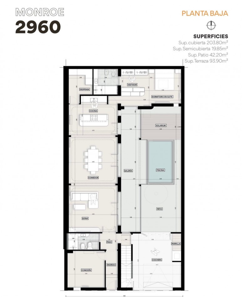 Espectacular CASA de diseño, 3 dormitorios, patio, piscina, terraza, cochera - BARRIO LOURDES