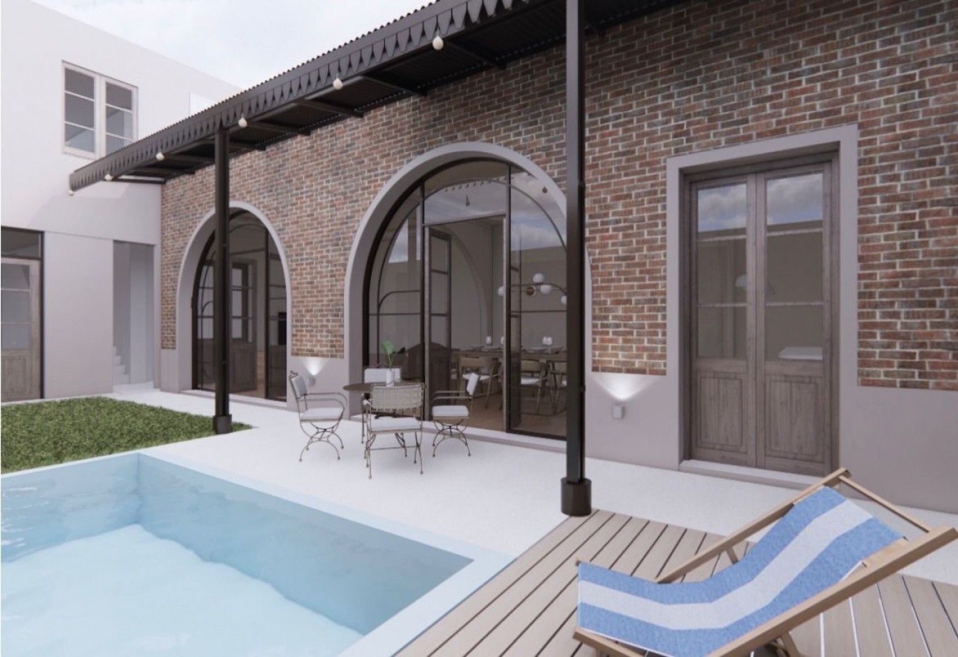 Espectacular CASA de diseño, 3 dormitorios, patio, piscina, terraza, cochera - BARRIO LOURDES