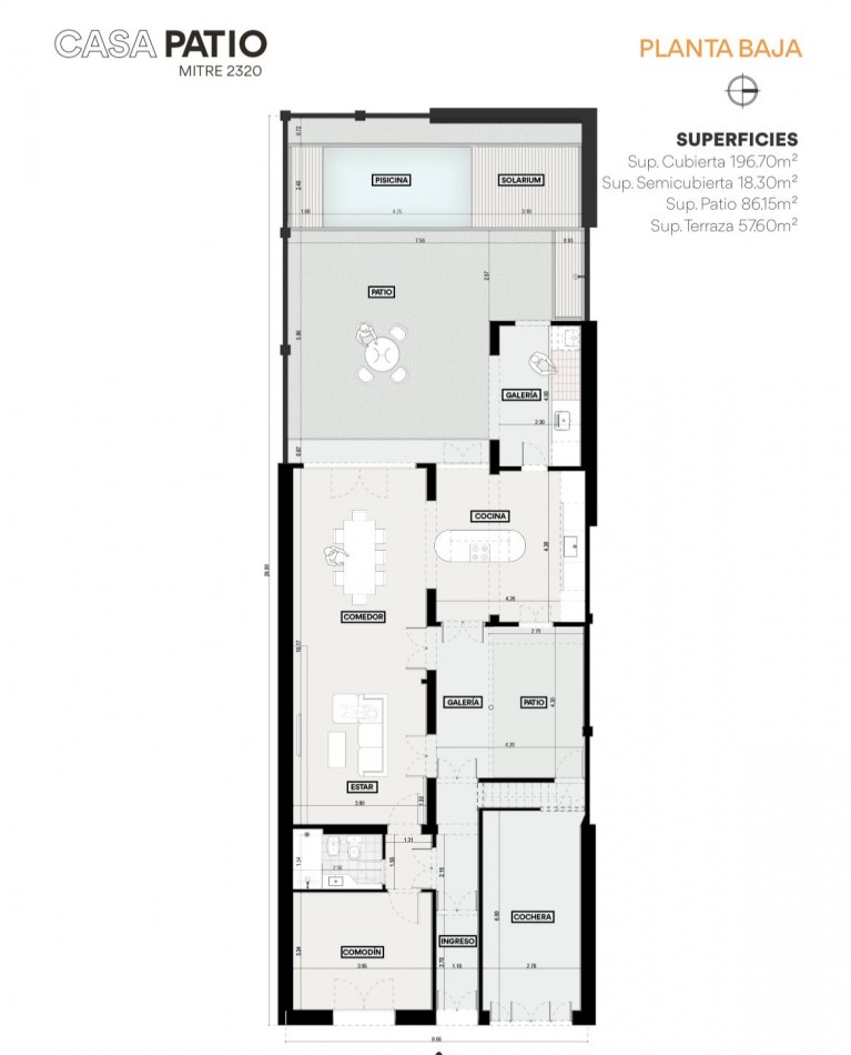 Hermosa CASA de diseño, 3 dormitotios, comodin, patio, piscina, terraza, cochera - ABASTO