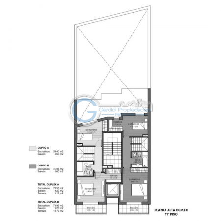 VENTA DEPARTAMENTO SEMIPISO 2 DORMITORIOS - Patio, balcon frente al parque Independencia - Av. Pellegrini 2632