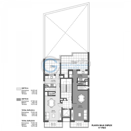 VENTA DEPARTAMENTO SEMIPISO 2 DORMITORIOS - Patio, balcon frente al parque Independencia - Av. Pellegrini 2632