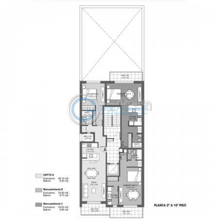 VENTA - Monoambientes - Balcon frente y contrafrente - Cafferata y Cordoba