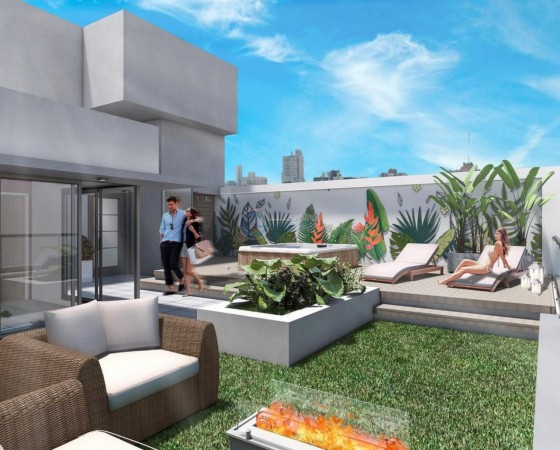VENTA DEPARTAMENTO DOS DORMITORIOS, amplio patio de 122m2 exclusivos - Amenities - FINANCIACION - Av. Pellegrini 1700