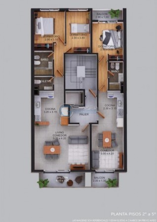 VENTA DEPARTAMENTO Semipiso DOS DORMITORIOS, balcon al frente - Patio - FINANCIACION - Barrio Martin 