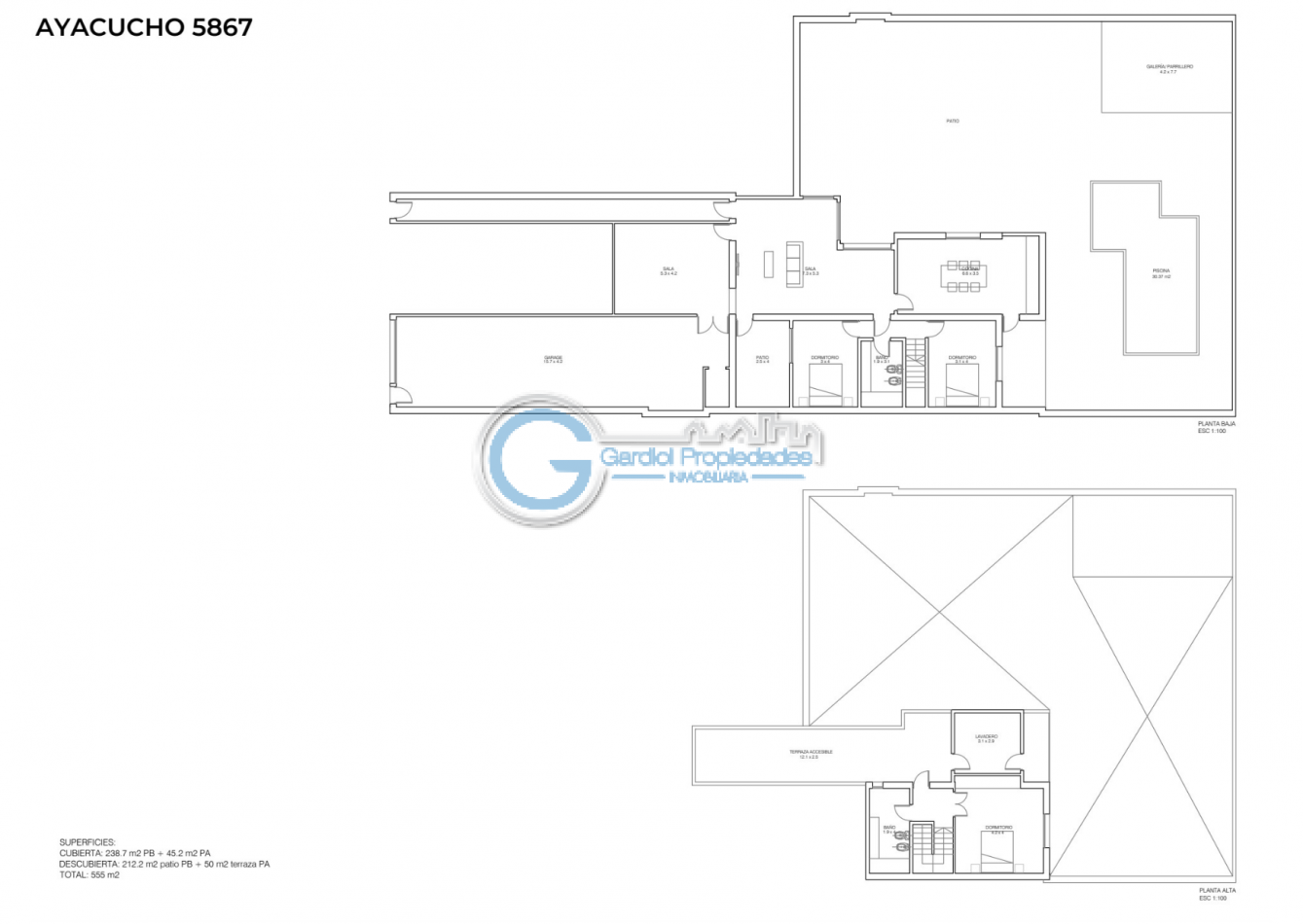 VENTA Casa de 3 dormitorios, con parque, piscina, quincho, cochera - Ayacucho 5800